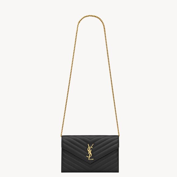 Saint Laurent Cassandre Matelassé Wallet on Chain - YSL Monogram Wallet - Picture 3 of 10